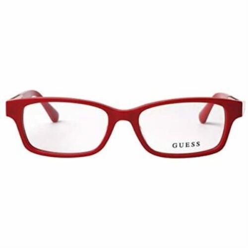 Guess eyeglasses  - Shiny Red , Red Frame, With Plastic Demo Lens Lens 0