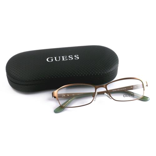 Guess eyeglasses BRN - Brown , Brown Frame, With Plastic Demo Lens Lens 0