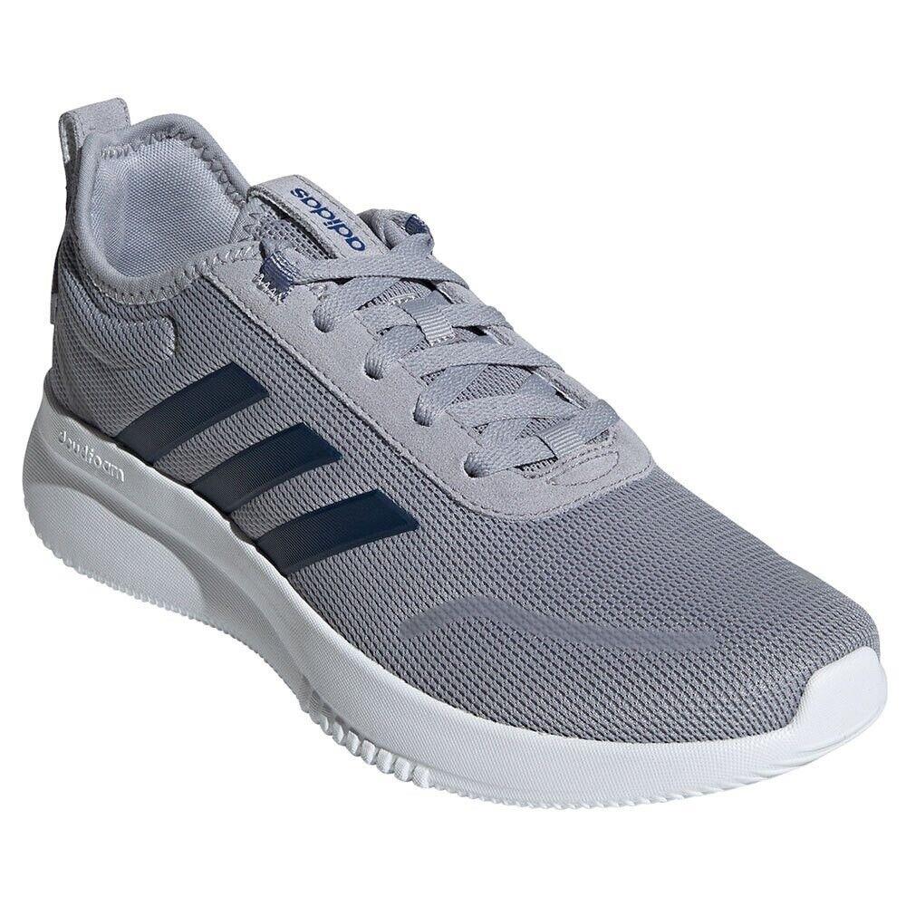 Adidas Men`s Silver Liter Racer Rebold Running Shoes Size 9.5