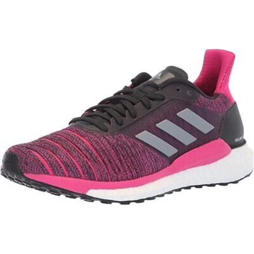 Adidas Women`s Solar Glide Running Shoes Carbon/grey/magenta 11 B M US
