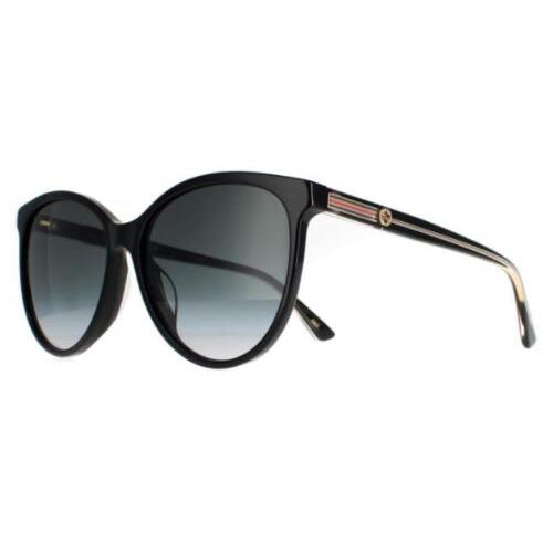 Gucci Black / Grey Cat Eye 57 mm Ladies Sunglasses GG0377SKN 001 57