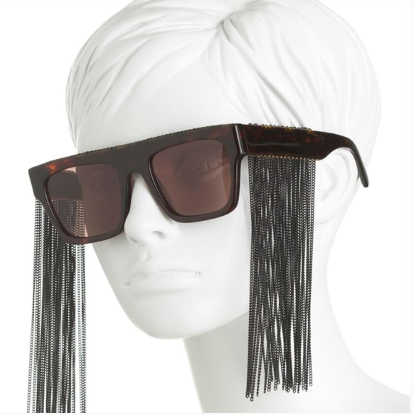 Stella Mccartney Chain Fringe Falabella Sunglasses Havana Black/brown