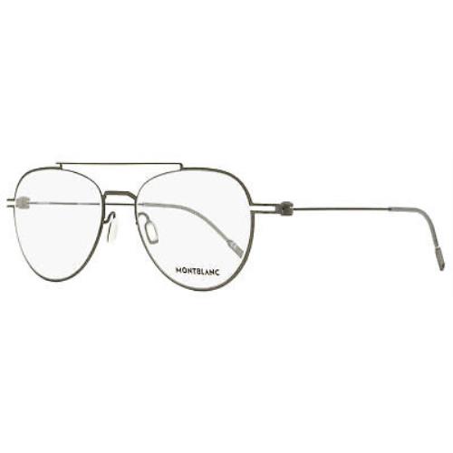 Montblanc Oval Eyeglasses MB0001O 006 Ruthenium 56mm 0001