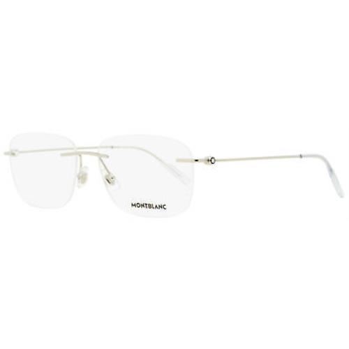 Montblanc Rimless Eyeglasses MB0075O 003 Silver/transparent 56mm 0075
