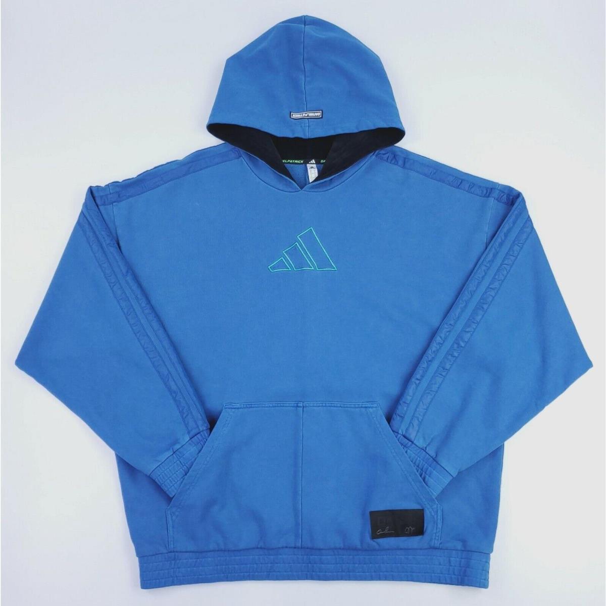 Adidas Hoodie Daniel Patrick x James Harden Glow Blue Pullover Basketball Hoodie