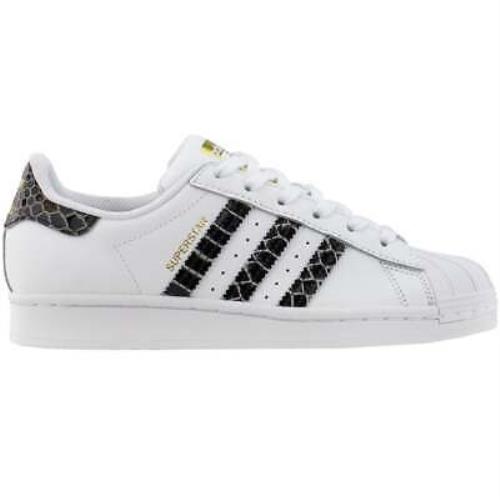 Adidas FV3294 Superstar Snake Lace Up Womens Sneakers Shoes Casual - White