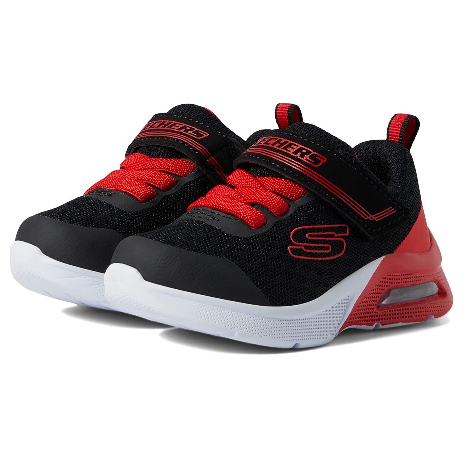 Boy`s Sneakers Athletic Shoes Skechers Kids Microspec Max Toddler Black/Red