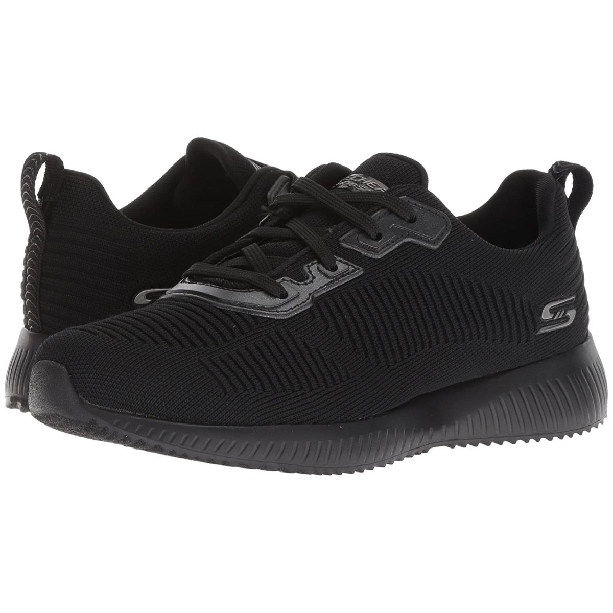 Woman`s Sneakers Athletic Shoes Bobs From Skechers Bobs Squad - Tough Talk Black/Black
