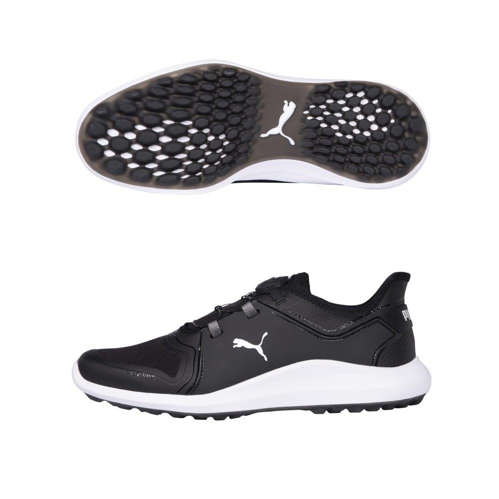 Puma Ignite FASTEN8 Disc Golf Shoes Dial Closure +size 194541 Black/Silver/White