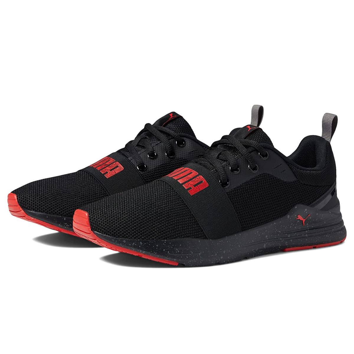 Man`s Sneakers Athletic Shoes Puma Wired Run City Escape Puma Black/High-Risk Red/Castlerock