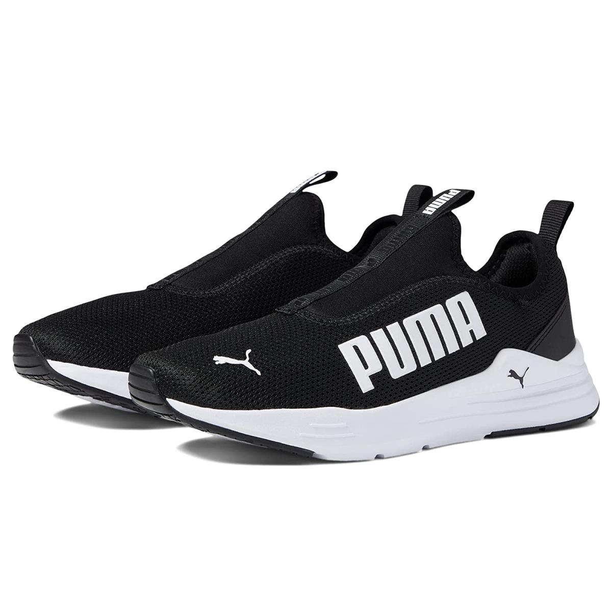Children Unisex Shoes Puma Wired Run Rapid Slip-on Big Kid Puma Black/Puma White