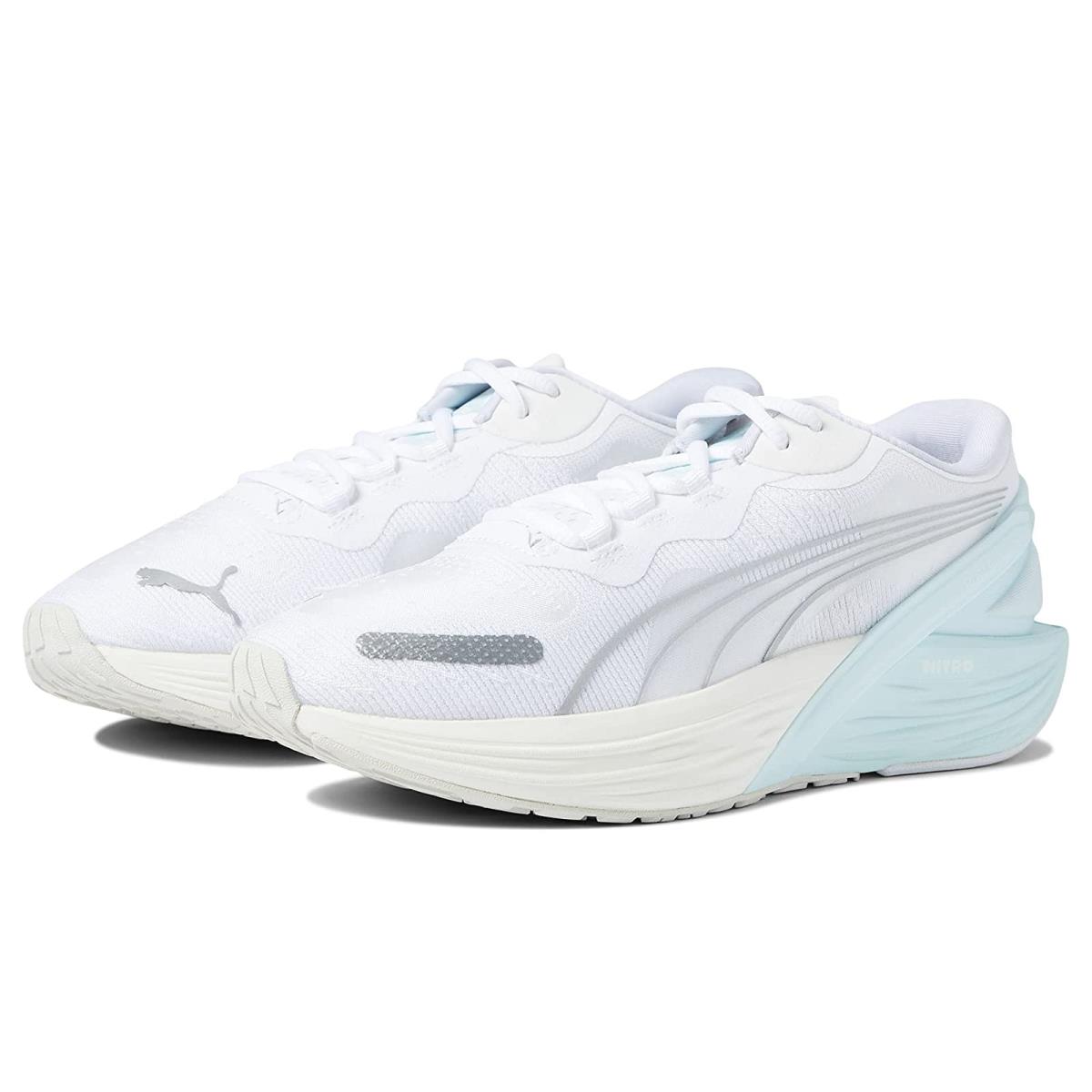 Woman`s Sneakers Athletic Shoes Puma Run XX Nitro Puma White/Metallic Silver/Nitro Blue