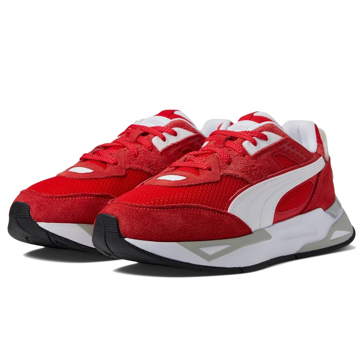 Man`s Sneakers Athletic Shoes Puma Mirage Sport Heritage High-Risk Red/Puma White
