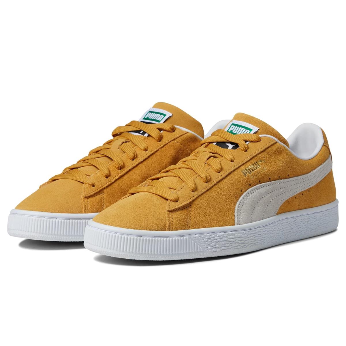 Man`s Sneakers Athletic Shoes Puma Suede Classic Xxi Honey Mustard/Puma White