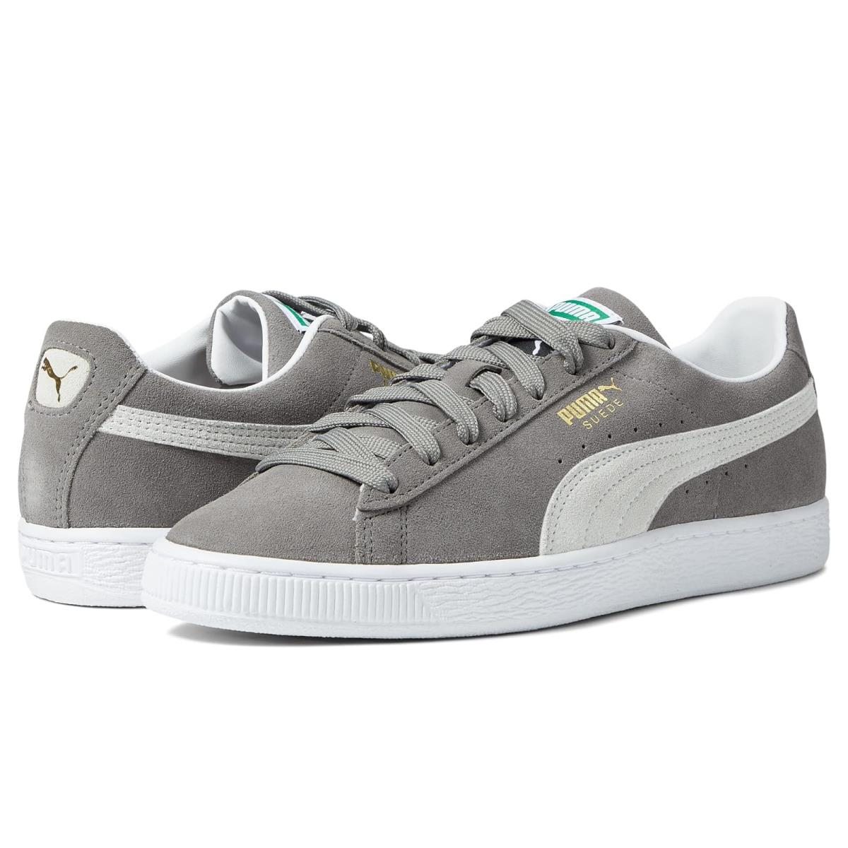 Man`s Sneakers Athletic Shoes Puma Suede Classic Xxi Steel Gray/Puma White