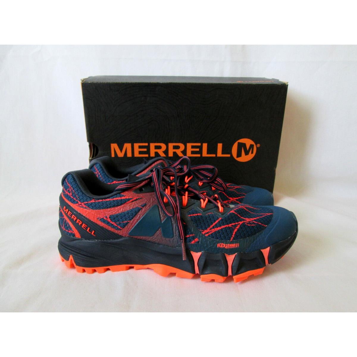 Merrell Shoes Agility Peak Flex Navy Marine Women`s Size 8 Running Hiking