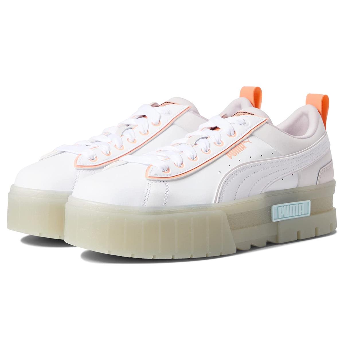 Woman`s Sneakers Athletic Shoes Puma Mayze Summer Camp Puma White/Lavender Fog/Peach Pink