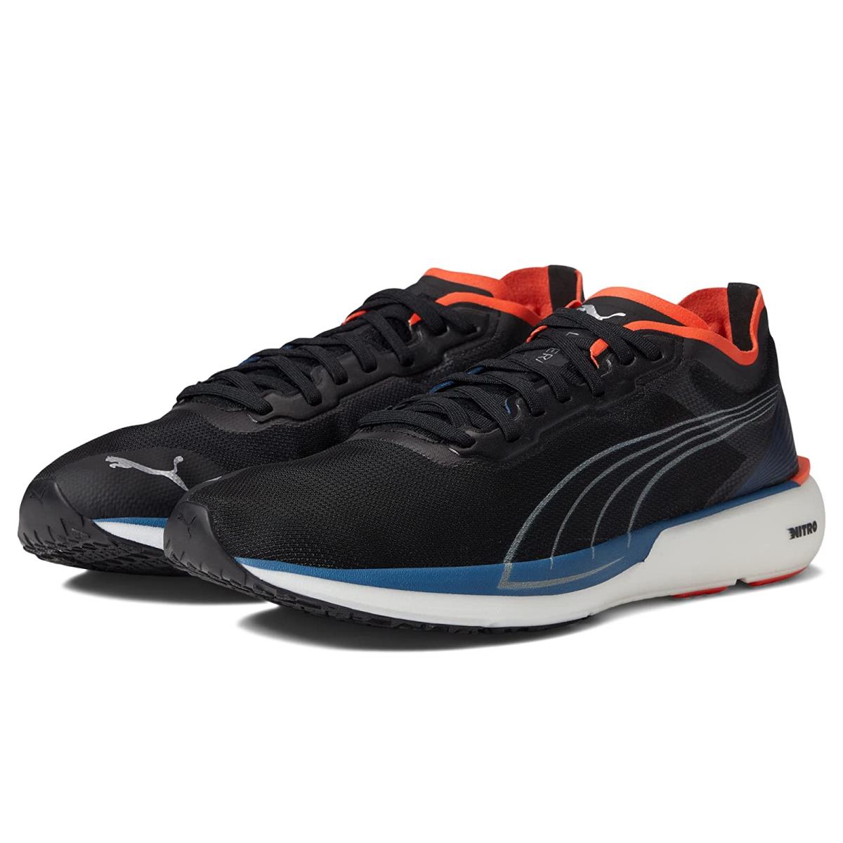 Man`s Sneakers Athletic Shoes Puma Liberate Nitro Puma Black/Cherry Tomato/Sailing Blue