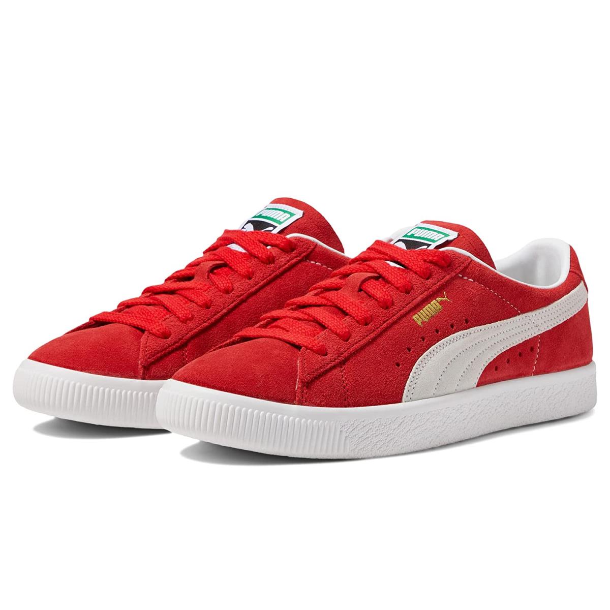 Unisex Sneakers Athletic Shoes Puma Suede Vintage High-Risk Red/Puma White