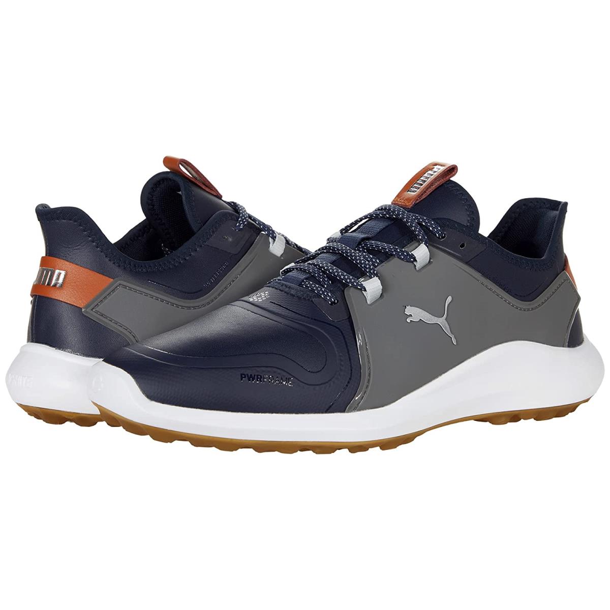 Man`s Sneakers Athletic Shoes Puma Golf Ignite Fasten8 Pro Navy Blazer/Puma Silver/Quiet Shade
