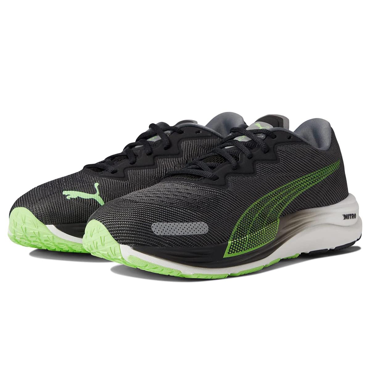 Man`s Sneakers Athletic Shoes Puma Velocity Nitro 2 Puma Black/Fizzy Lime