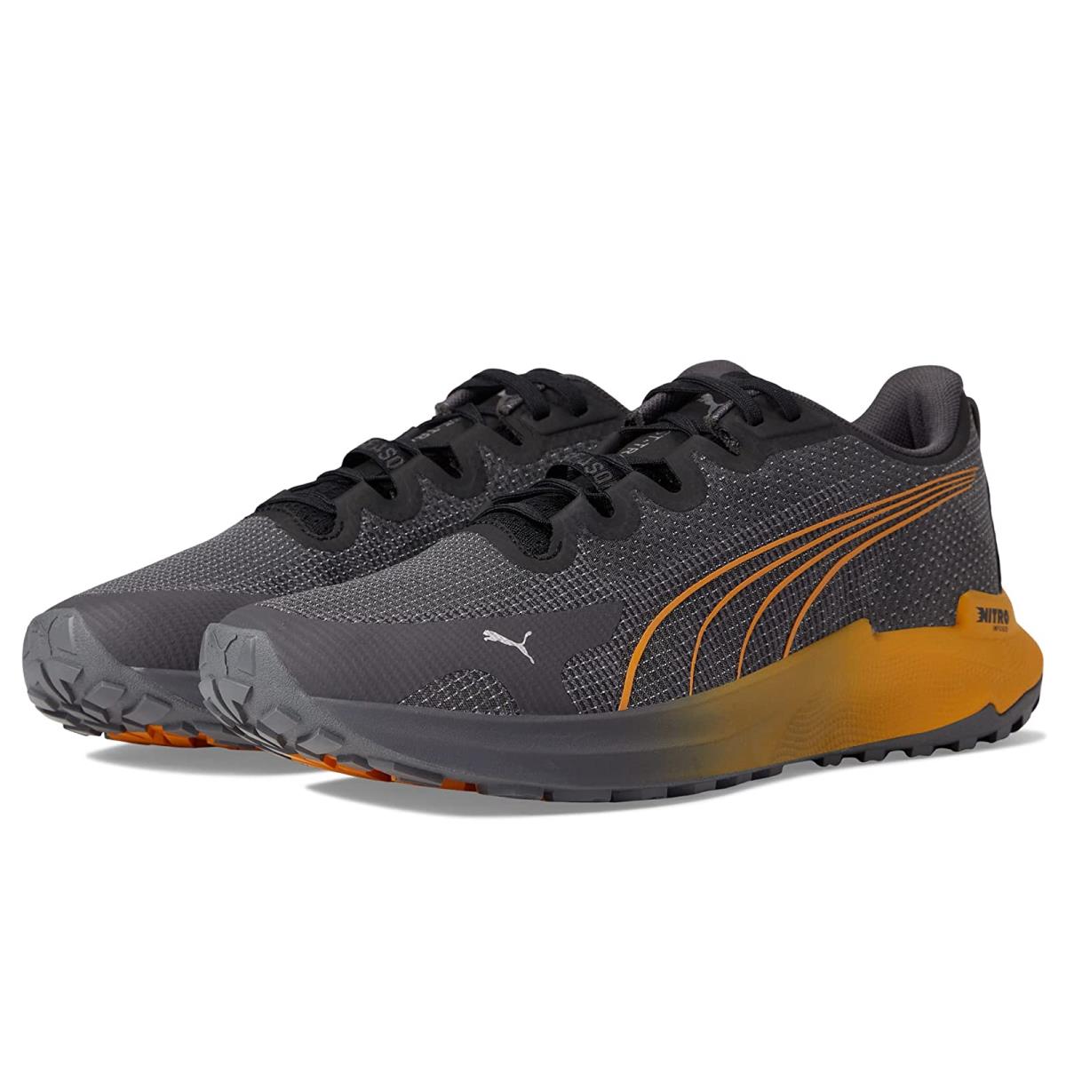 Man`s Sneakers Athletic Shoes Puma Fast-trac Nitro Puma Black/Orange Brick