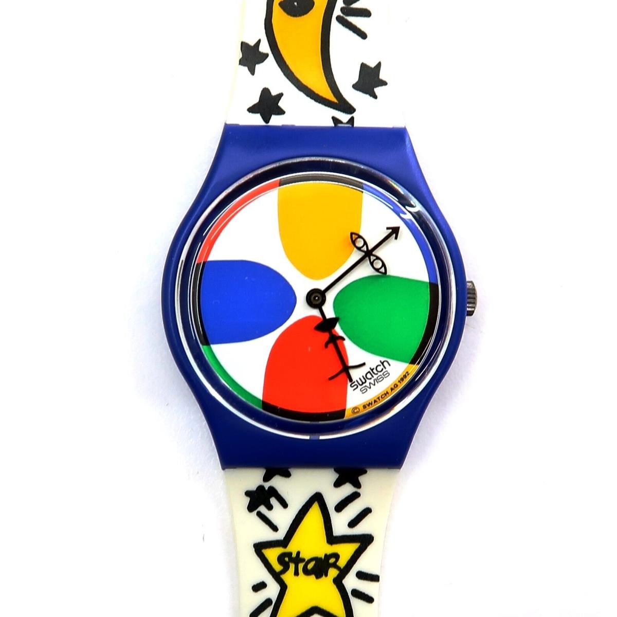 Swatch Watch Space People GN134 w/ Case Papers 1993 by J.c. De Castelbajac