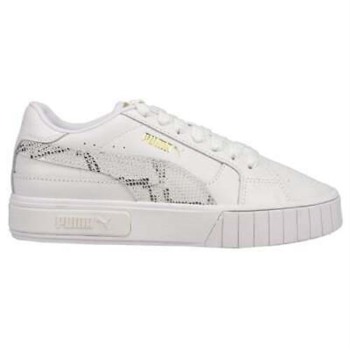 Puma 380629-01 Cali Star Snake Lace Up Womens Sneakers Shoes Casual - White