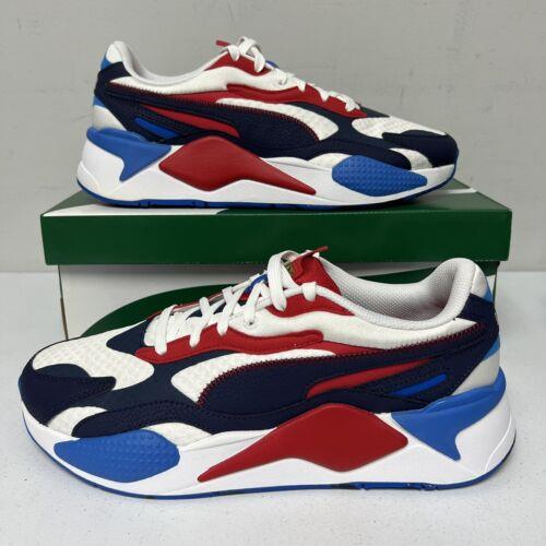 Puma RS-X3 Usa Men Size 12 Lifestyle Athletic Sneaker Shoe Trainers White Blue