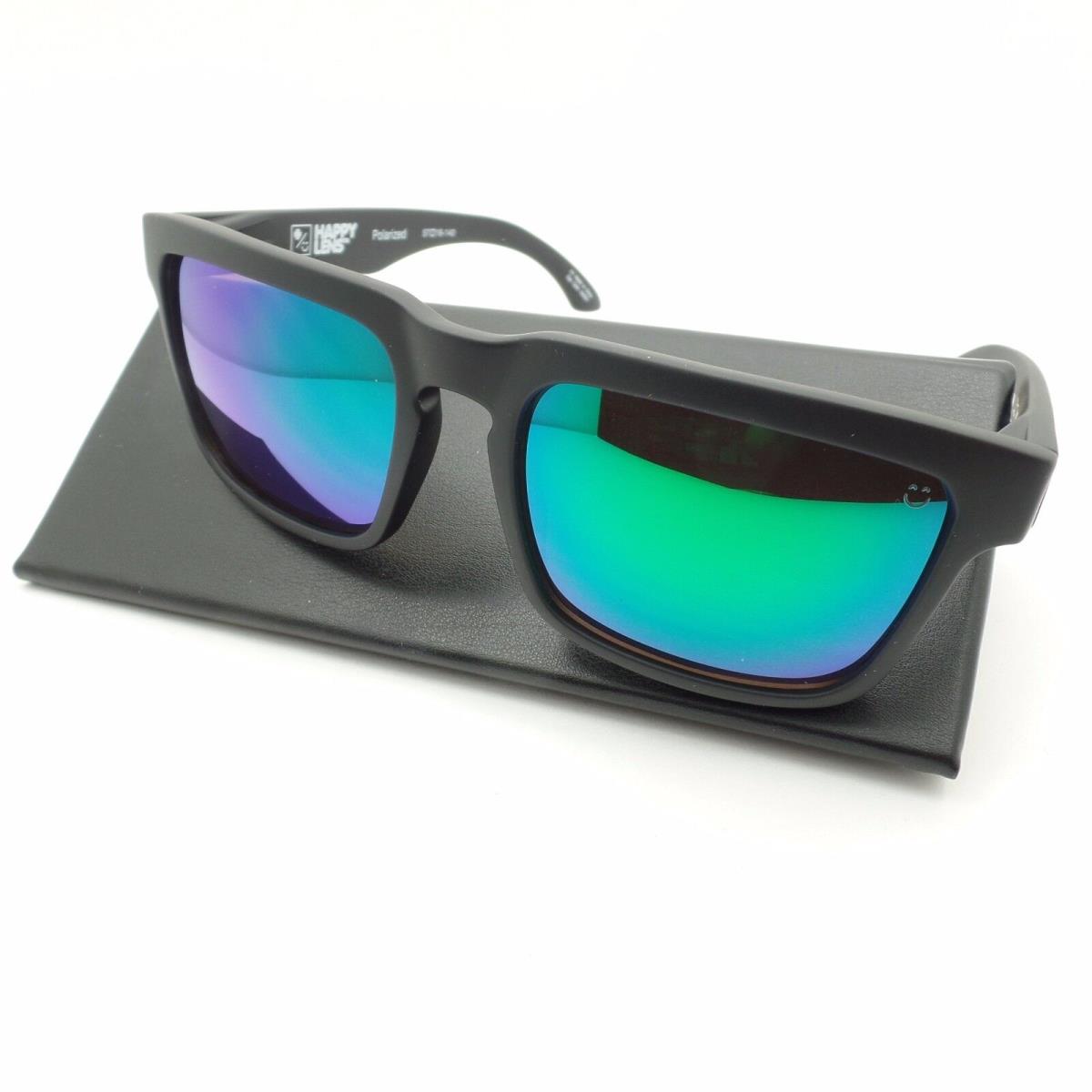 Spy Optics Helm Matte Black Green Spectra Polarized Sunglasses