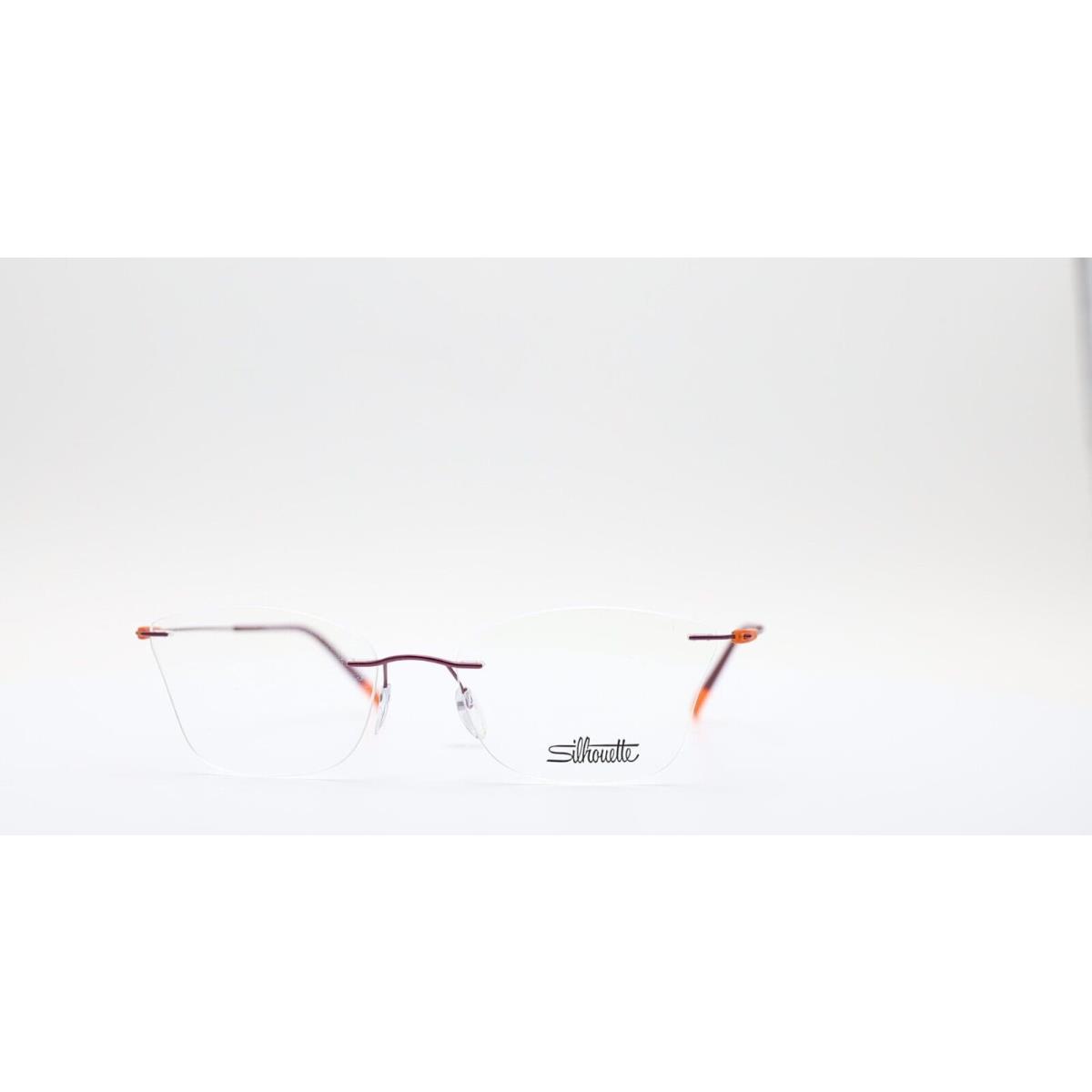 Silhouette 5500 BE 4040 Dynamics Rectangle Purple Papaya Womens Eyeglasses 55mm