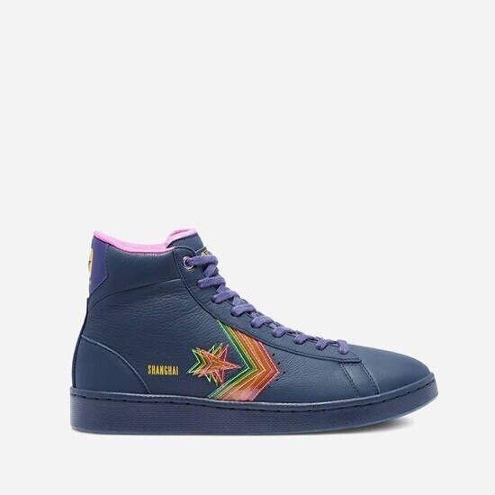 Converse Pro Leather Hi Shanghai 170237C Men`s Navy Blue Shoes Size 9.5 HS1341