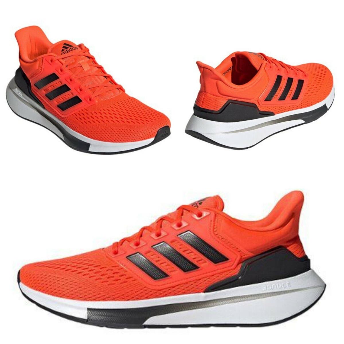 Adidas EQ21 Men`s Running Shoes Solar Red Carbon Select Size