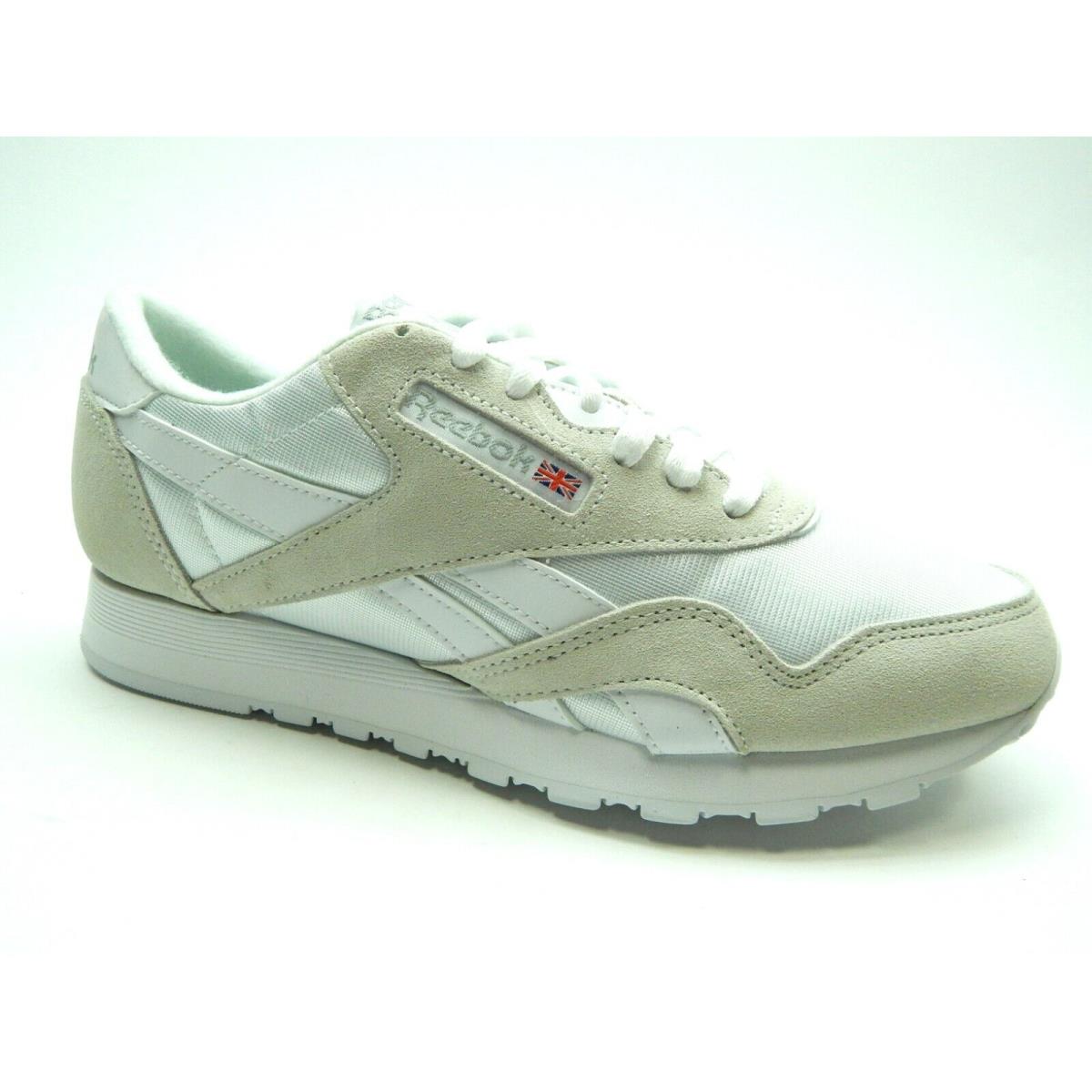 Reebok CL Nylon White Light Grey 6390 Men Shoes Size 3.5