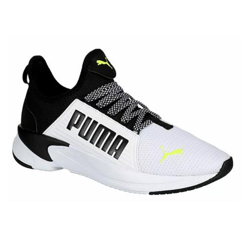 Puma Men`s Softride Premier Slip-on Running Shoes Multi-color Sz 9 10 Black-Yellow Alert