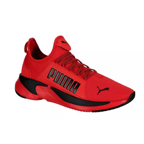 Puma Men`s Softride Premier Slip-on Running Shoes Multi-color Sz 9 9.5 10 Red-Puma Black