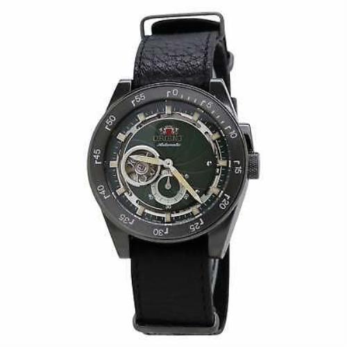 Orient RA-AR0202E10B Retro Future Camera 40.8MM Men`s Black Leather Watch
