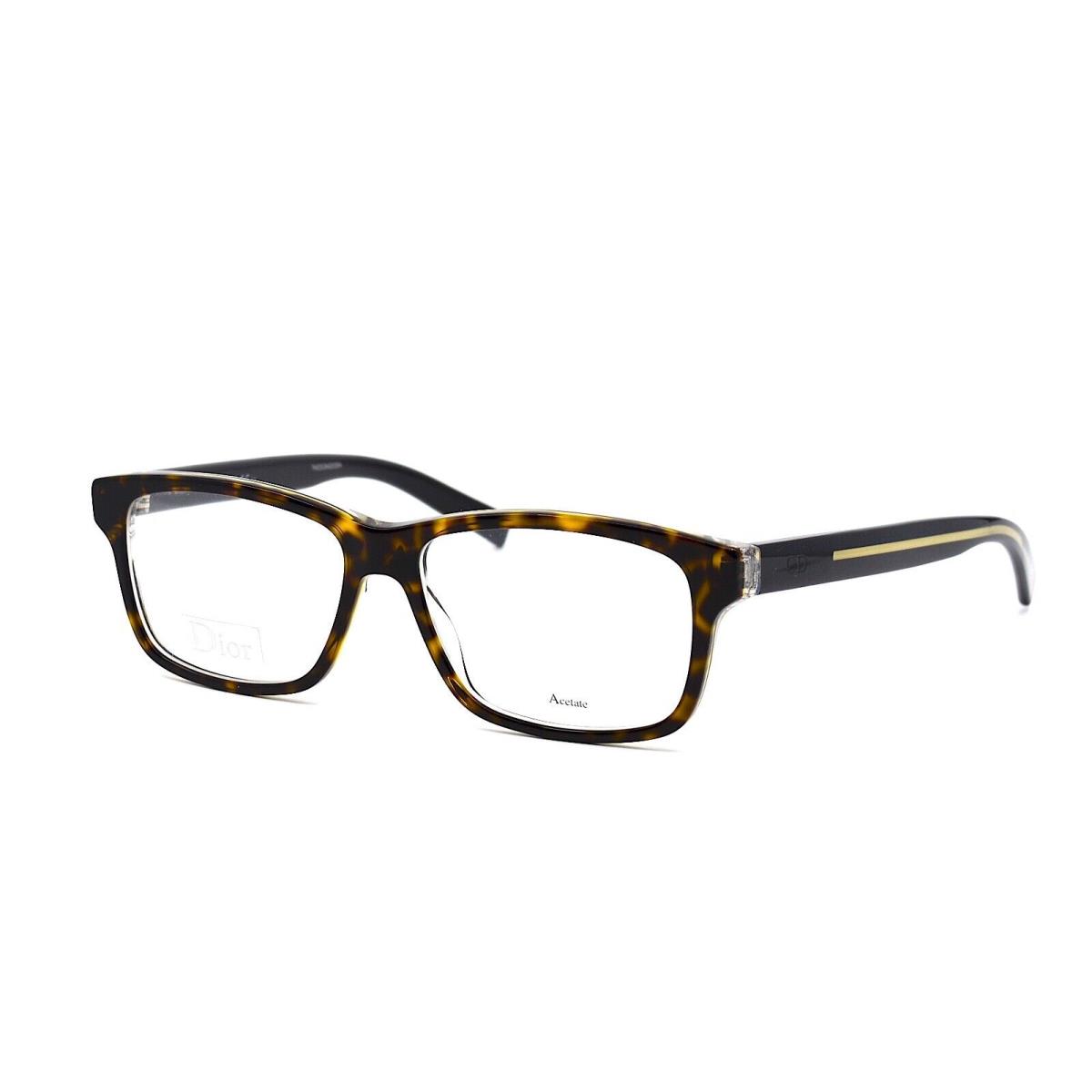 Dior Homme BLACKTIE204 G6G Havana Black Black Eyeglasses Frame 54-15-150