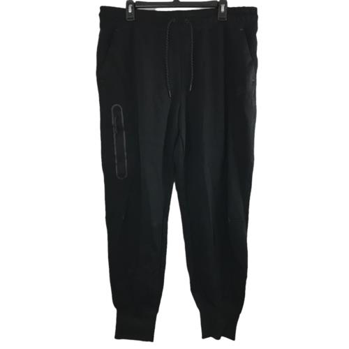 Nike Sportswear Womens Black Essential Tech Fleece Zip-pocket Pants Size XL