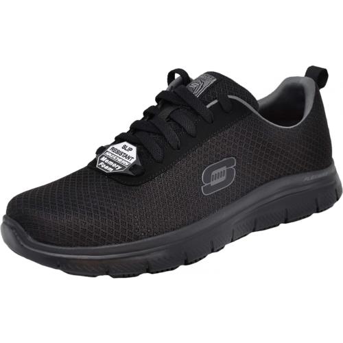 Skechers Men`s Flex Advantage Bendon Work Shoe Black/Charcoal