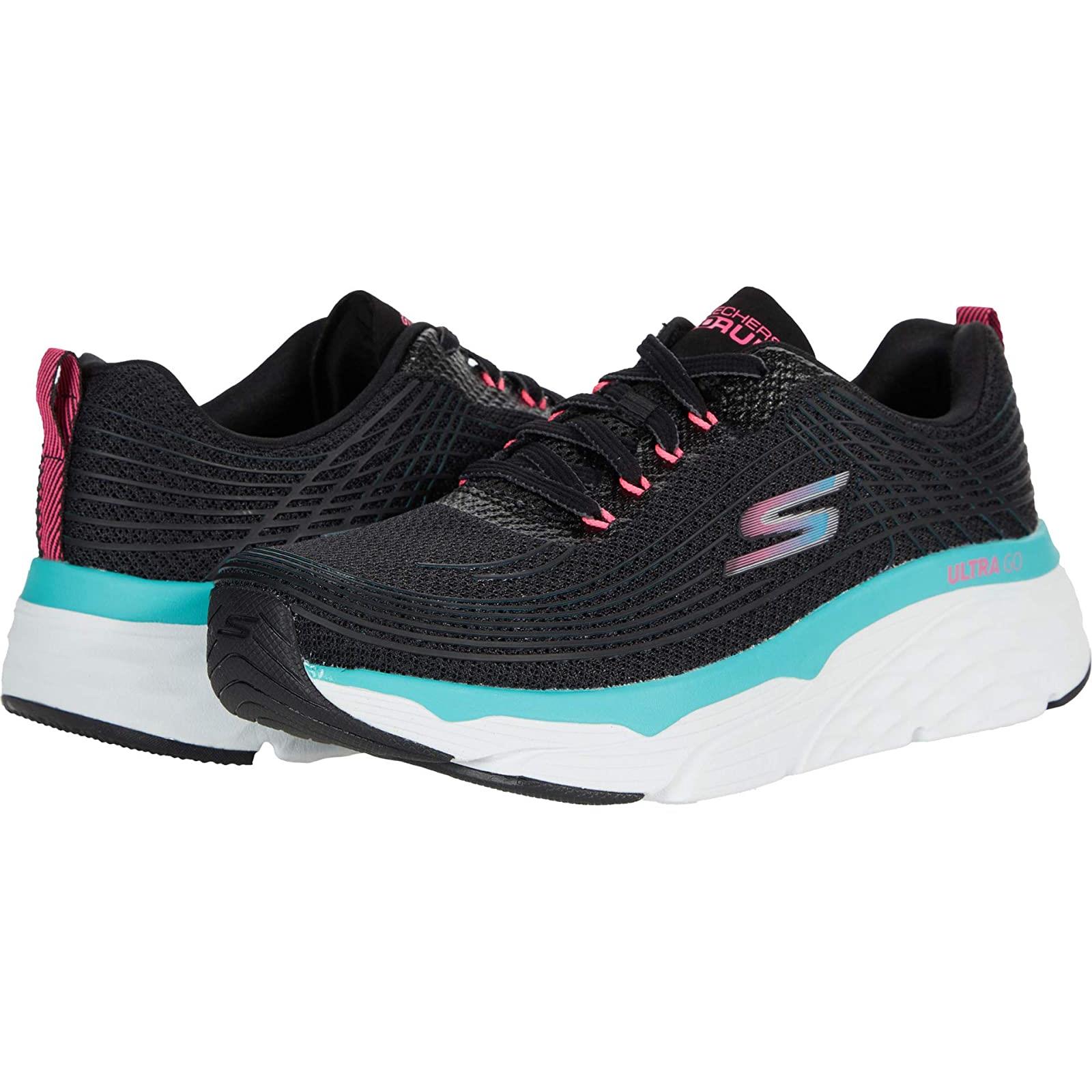 Woman`s Sneakers Athletic Shoes Skechers Max Cushion - 17693 Black/Multi