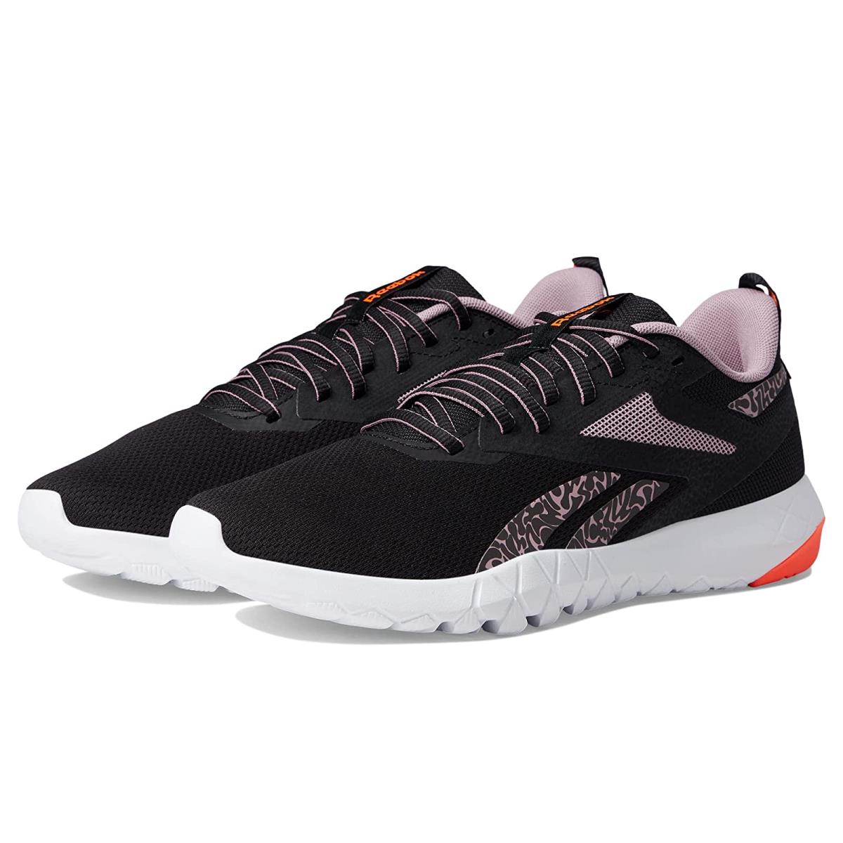 Woman`s Sneakers Athletic Shoes Reebok Flexagon Force 4.0 Black/Infused Lilac/Orange Flare