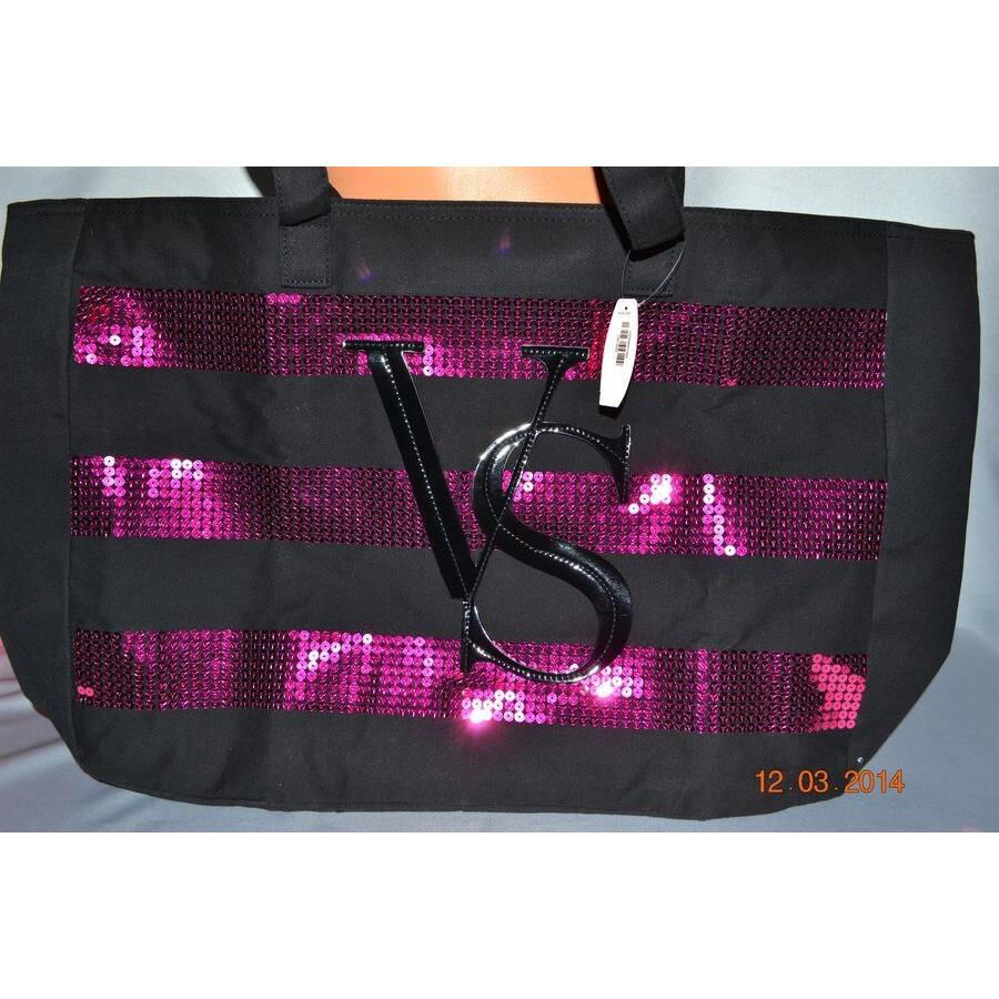 Victorias Secret Sequins Bling Black Friday Shopper Tote Bag Purse Bag ...