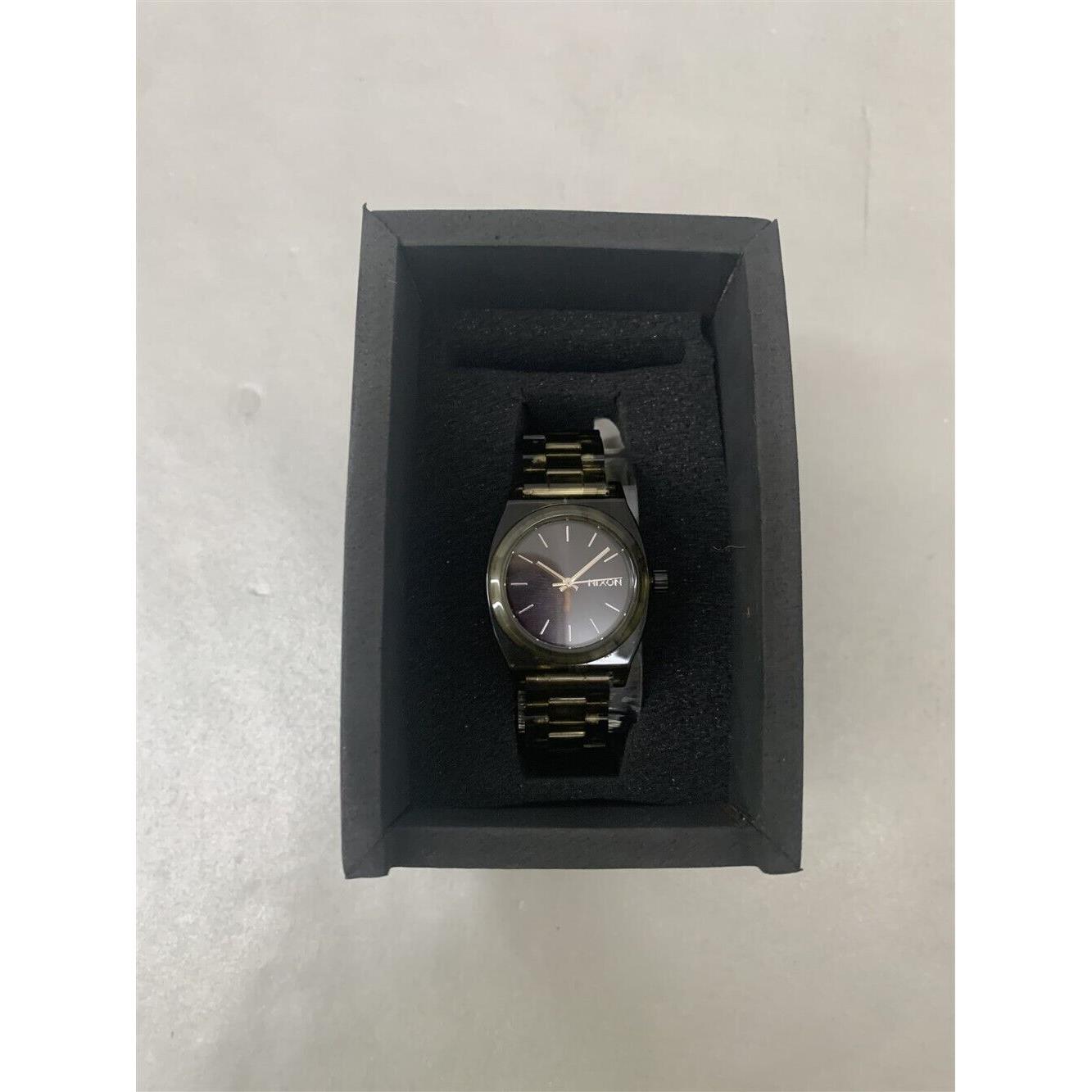 Nixon Medium Time Teller Acetate A1214333 Olive Water Resistant Wristwatch