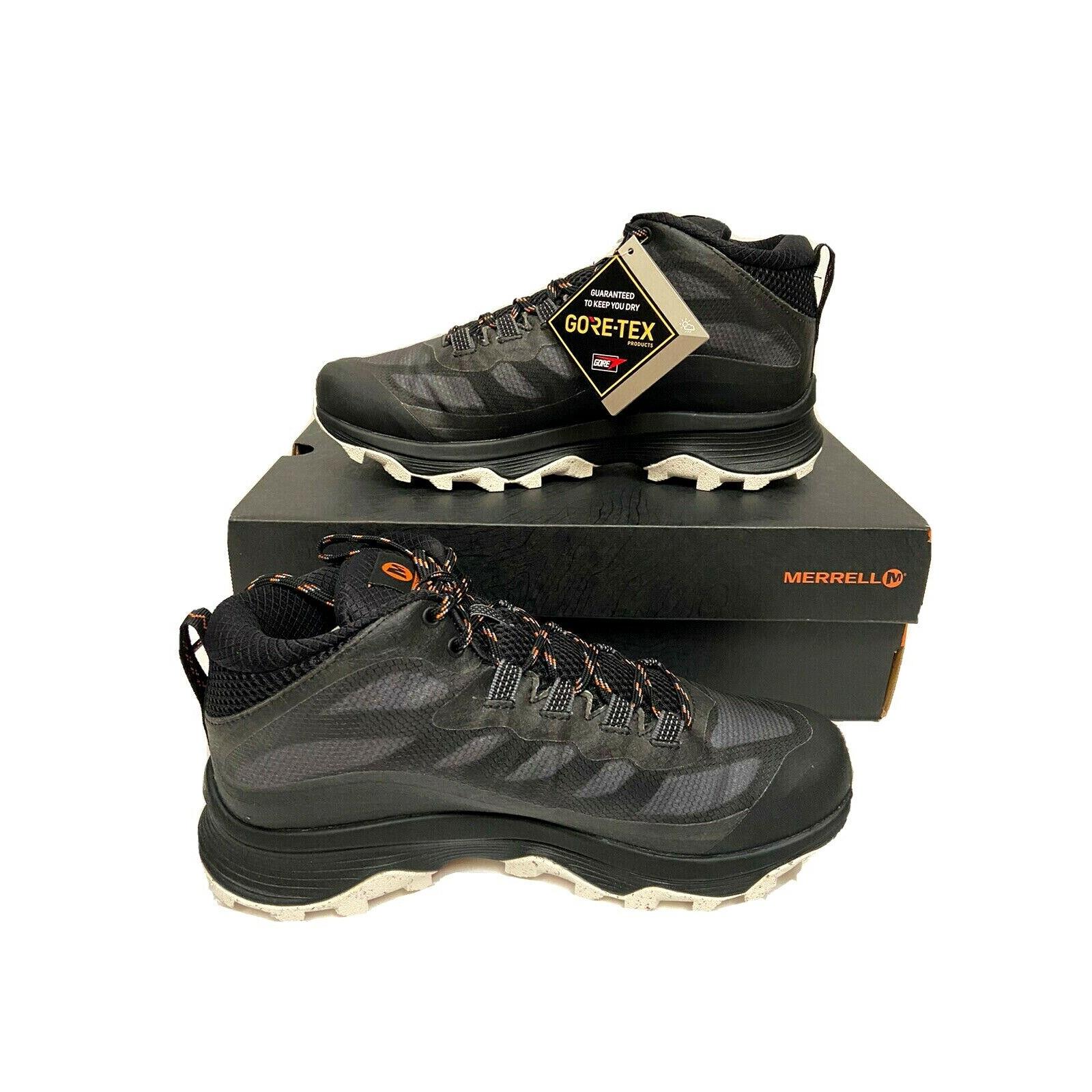 Merrell Moab Speed Mid Gtx Gore-tex Men`s Hiking Boots Size 8 Black Outdo