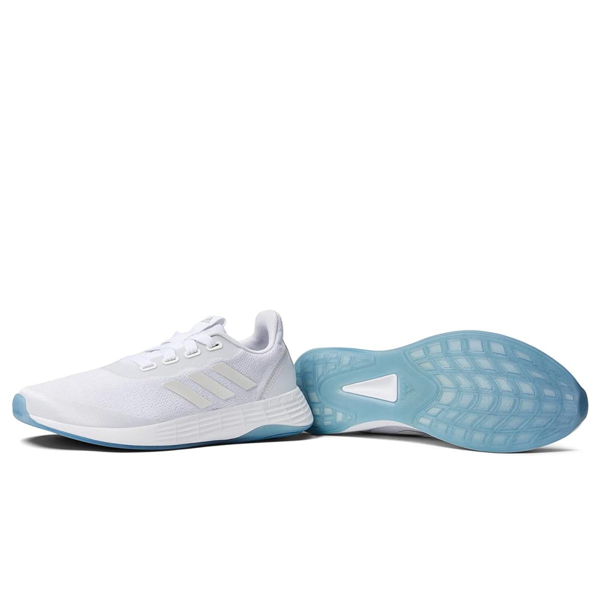Woman`s Sneakers Athletic Shoes Adidas Running QT Racer Sport White/White/Grey