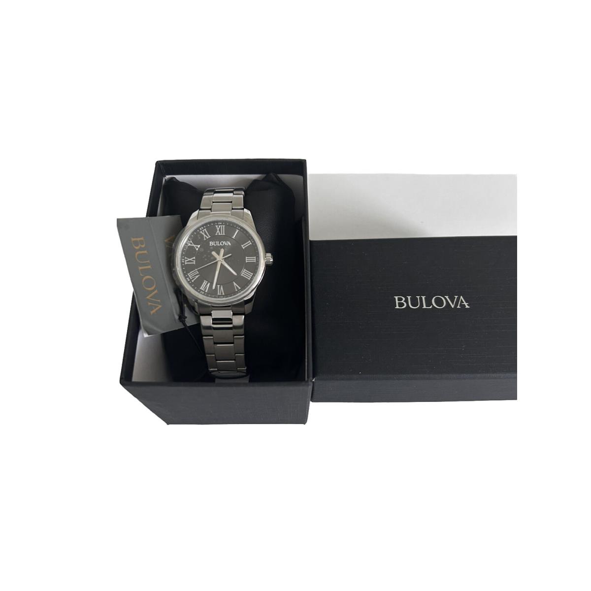 Bulova Men`s Watch Stainless Steel Gray Dial 96A222