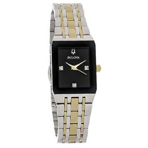 Bulova 98P185 21MM Women`s Diamond Two-tone Stainless Steel Watch