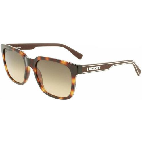 Lacoste Unisex Sunglasses Gradient Lens Havana Rectangular Shape Frame L967S 230