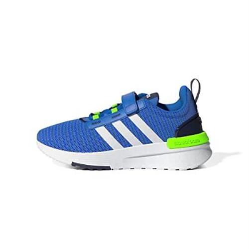 Adidas Kid`s Racer TR21 Running Shoes Blue White Dark Blue Size 6
